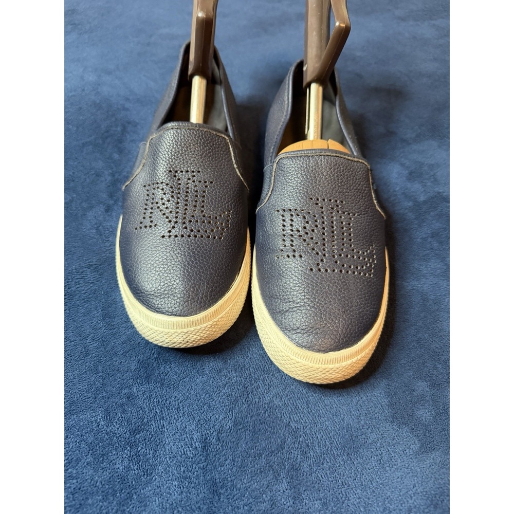 Lauren Ralph Lauren Jarrett RLite Slip-On Shoes Blue Leather Women 9.5